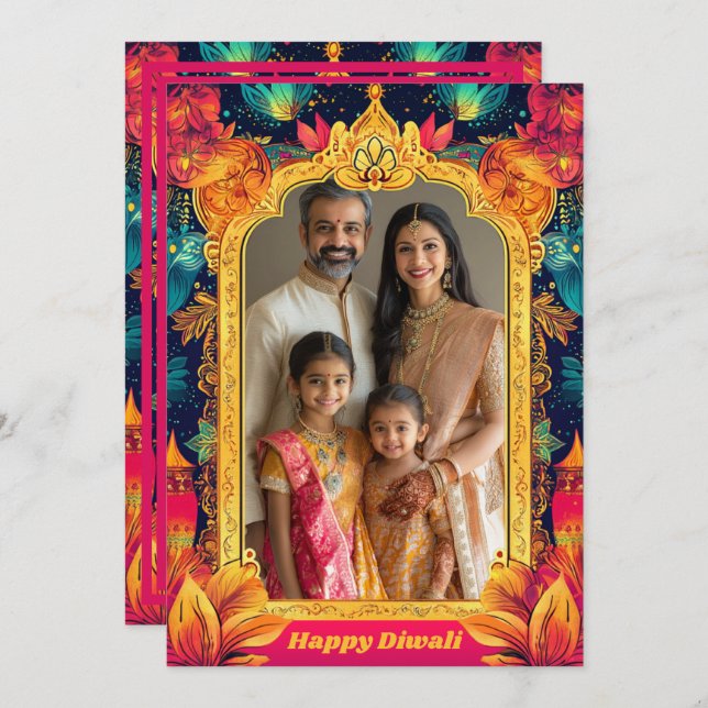 With photo  Diwali Splendour  (Front/Back)