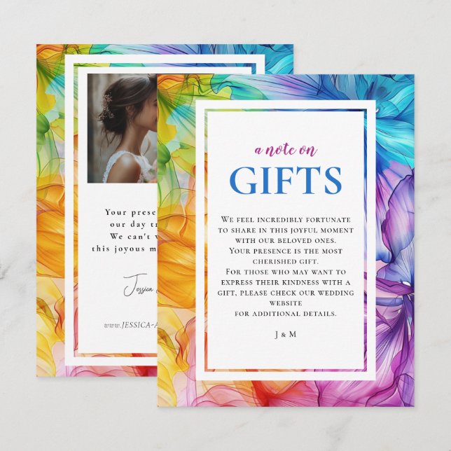 With photo GIFT card Ethereal Bloom (Front/Back)