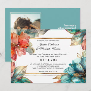 With photo Hibiscus Serenade Paradise Invitation