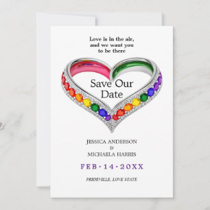 🌈 🐦 With photo LGBTQ Intertwined in Pride Save The Date