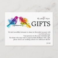With photo LGBTQ+ note on Gifts Rainbow Lovebirds
