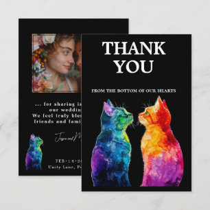 With photo 🌈 Purrfectly Yours: Purrfectly Thank You Card