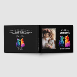 🌈With photo Purrfectly Yours: Rainbow Love Guest Book
