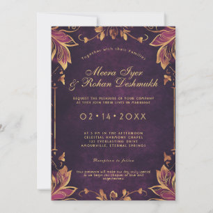 With photo Radiant Vows: The Royal Blossom  Invitation