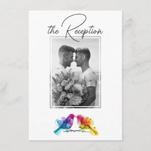 With photo Reception DETAILS Rainbow Lovebirds Enclosure Card