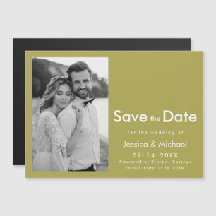💍 With photo Save the Date Magnetic Invitation