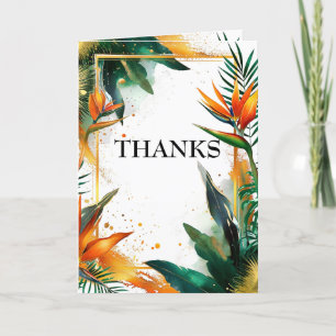 With photo Thanks  Birds of Paradise Bliss Thank You Card