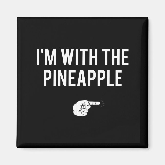 with Pineapple Halloween Costume Funny Couples Magnet (Front)