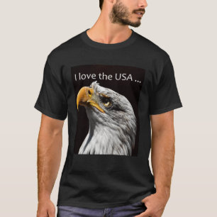 with print Eagle  Love Animal  Eagl T-Shirt