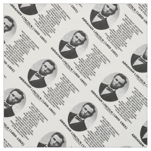 With Public Sentiment Nothing Can Fail Lincoln Qte Fabric