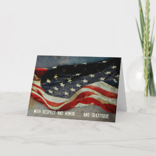 With Respect, Honour - Thank You Veterans Day Card