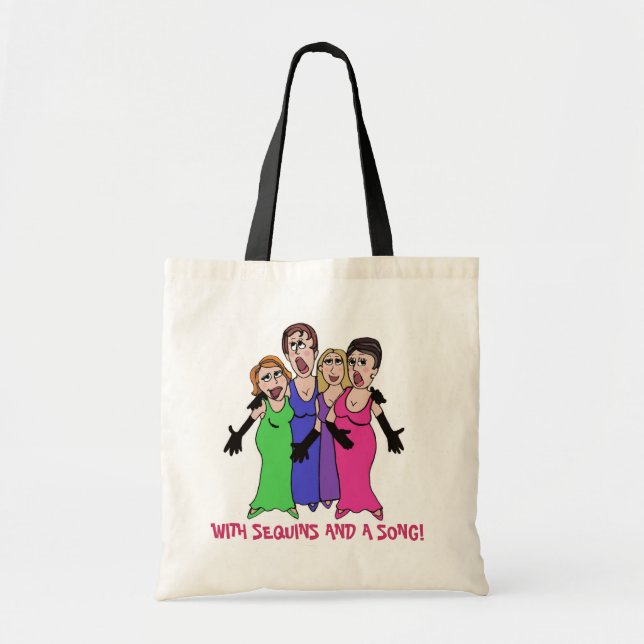 With Sequins and  Song! Tote Bag (Front)