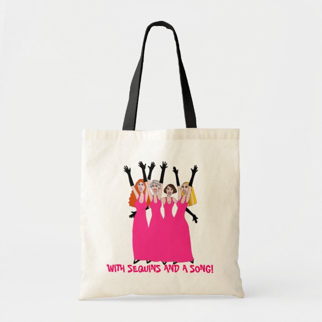 With Sequins and  Song! Tote Bag (Front)