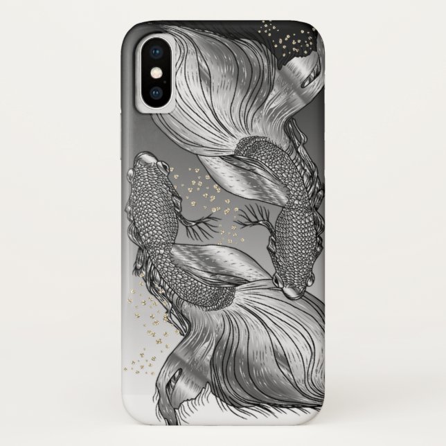 with silver fish Case-Mate iPhone case (Back)