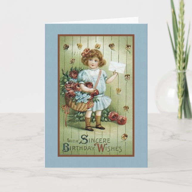 With Sincere Birthday Wishes Card (Front)