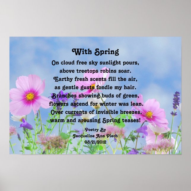 With Spring Poetry Poster (Front)