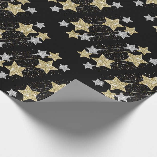 with stars for celebrations wrapping paper (Corner)