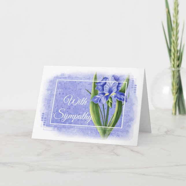With Sympathy Card - Blue Iris d1 (Front)