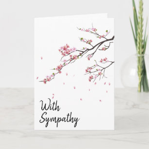 "With Sympathy" Cherry Blossom Card