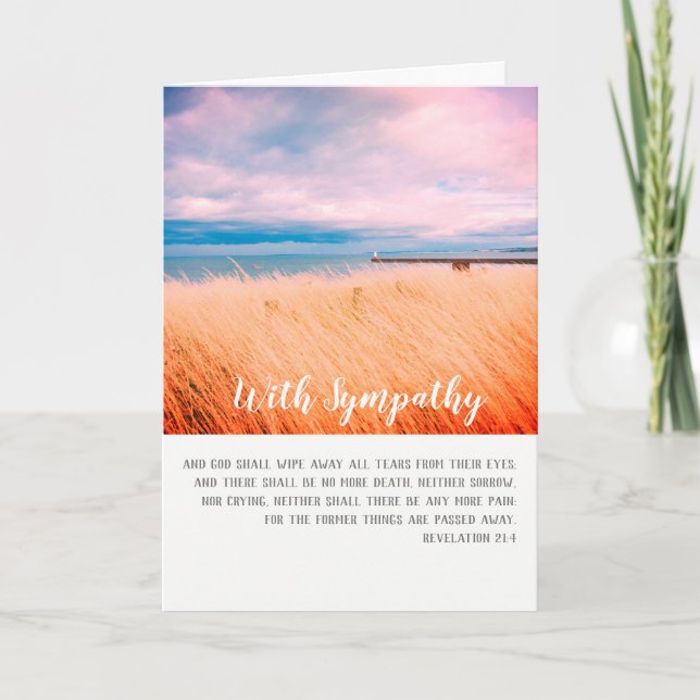 With sympathy, Christian card with scritpures (Front)