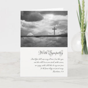 With sympathy, Christian card with scritpures