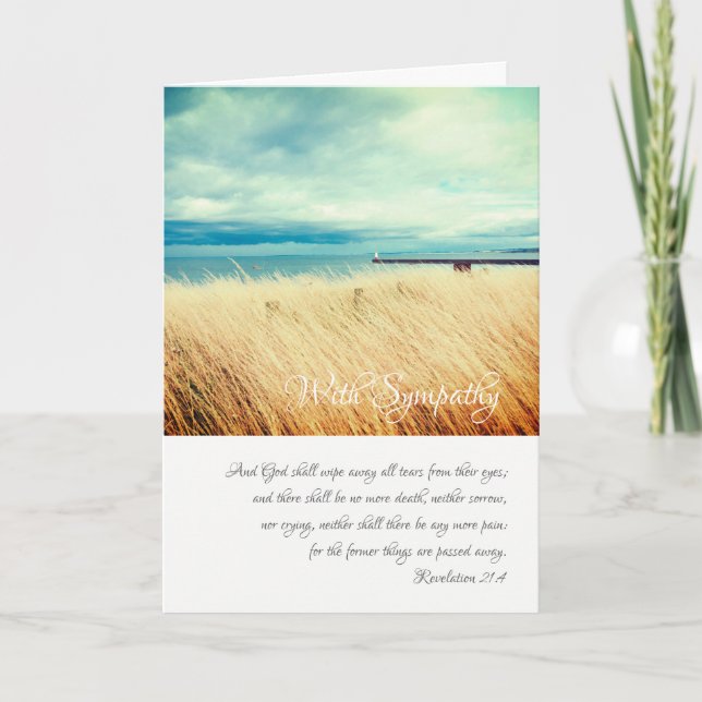 With sympathy, Christian card with scritpures (Front)