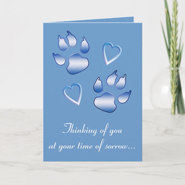 With Sympathy for the Loss of Your Pet Card (Front)