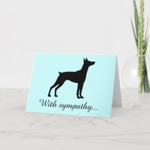 With Sympathy Miniature Pinscher Card