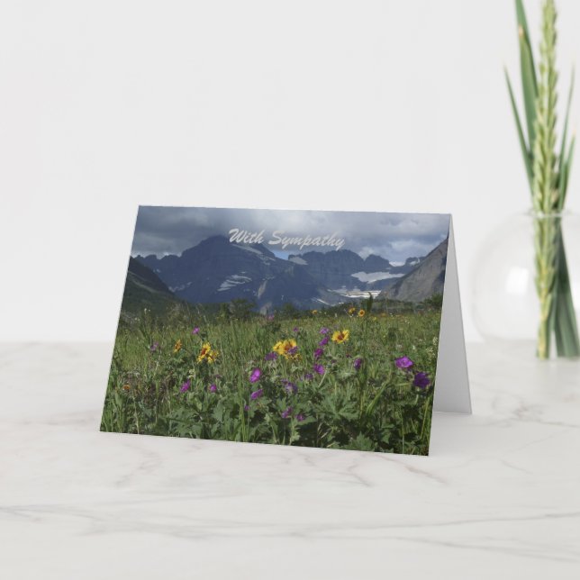 With Sympathy, Mountain Wildflowers Card (Front)