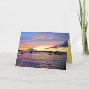 With Sympathy Sailboats at Sunset Card
