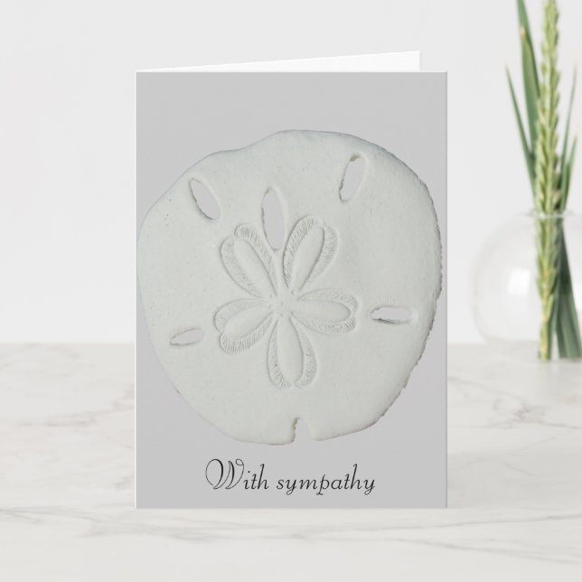 With Sympathy Sand Dollar Card (Front)