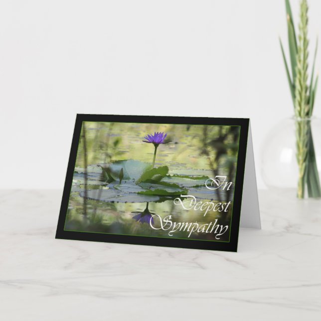 With Sympathy, Simply stated condolences Card (Front)