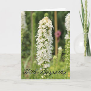 With Sympathy White Flower Card