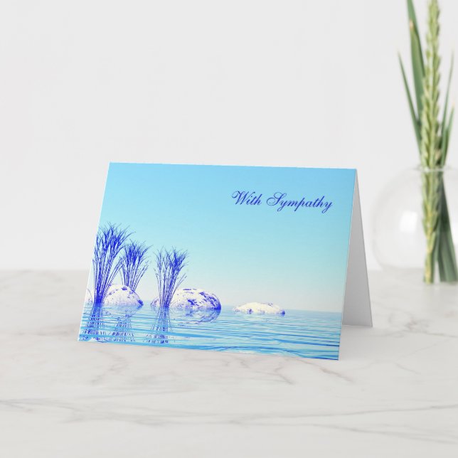 With sympathy with peaceful water card (Front)