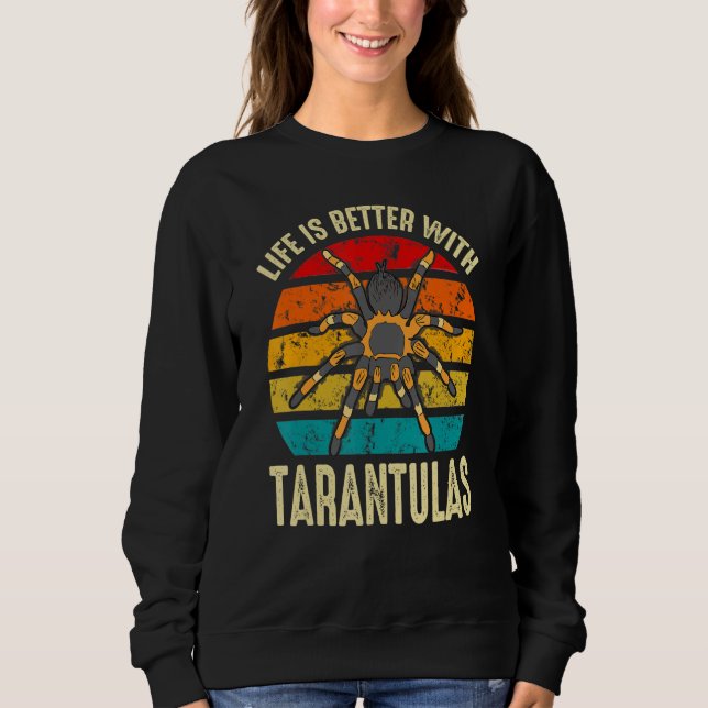 With Tarantulas Retro Spider Owner 1 Sweatshirt (Front)