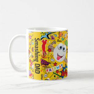 With text⛳️Awesome golf mix yellow 💛 Coffee Mug