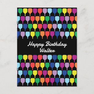 With text Colourful pickleball paddles 💚❤️💛💙 Postcard