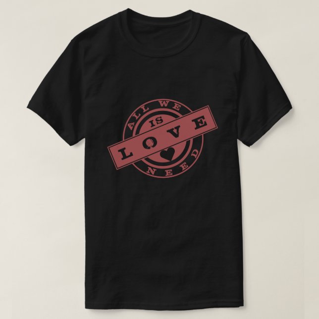 With Text LOVE T-Shirt (Design Front)