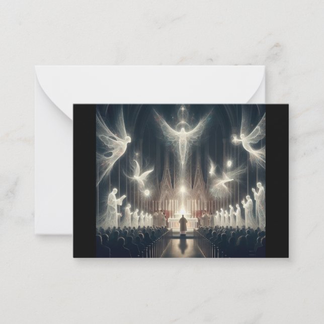 With the Angels and the Saints Card (Front)