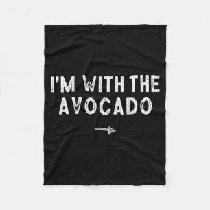 With The Avocado Costume Matching Lazy Halloween Fleece Blanket