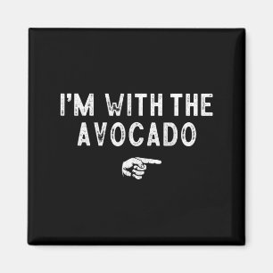 With The Avocado Matching Lazy Costume Halloween Magnet