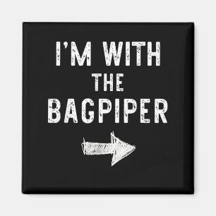 with The Bagpiper Halloween Couple Costume Magnet