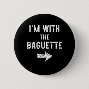 with The Baguette Funny Halloween Couple Costume 6 Cm Round Badge
