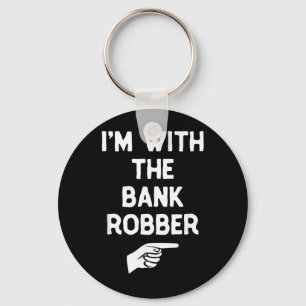 with The Bank Robber Funny Halloween Matching Key Ring