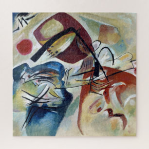 With the Black Bow by Wassily Kandinsky Jigsaw Puzzle