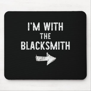 with The Blacksmith Funny Halloween Couple Costume Mouse Pad