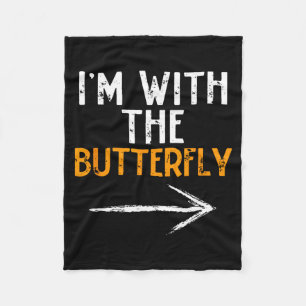 With The Butterfly Halloween Matching Costume Fleece Blanket