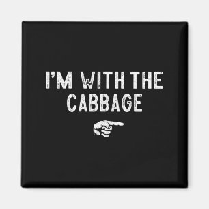 With The Cabbage Matching Lazy Costume Halloween Magnet