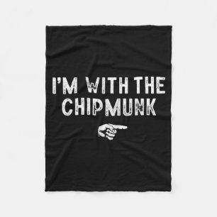 With The Chipmunk Matching Lazy Costume Halloween Fleece Blanket