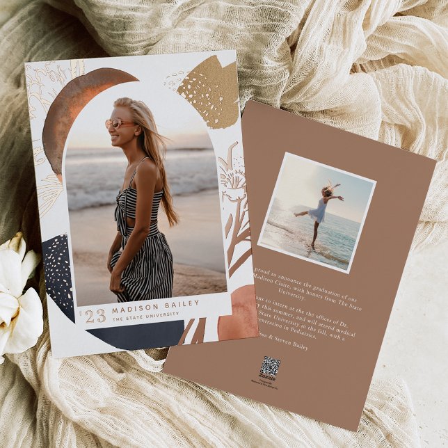 With the Flow | Foil Photo Graduation Announcement (Creator Uploaded)